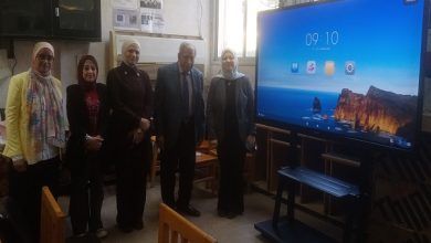 صورة نادي أعضاء هيئة التدريس جامعة عين شمس يدعم كلية البنات بشاشة سمارت تفاعلية وجهازين كمبيوتر .. و” عميدة البنات ” توجه الشكر لمجلس إدارة النادي